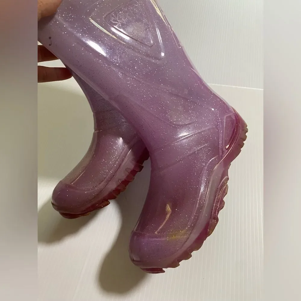 Skeeper girls Shoes Rain Boots glitter lavender 34 US 3